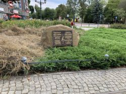 Monument on the site of the former home of Corona Schröter